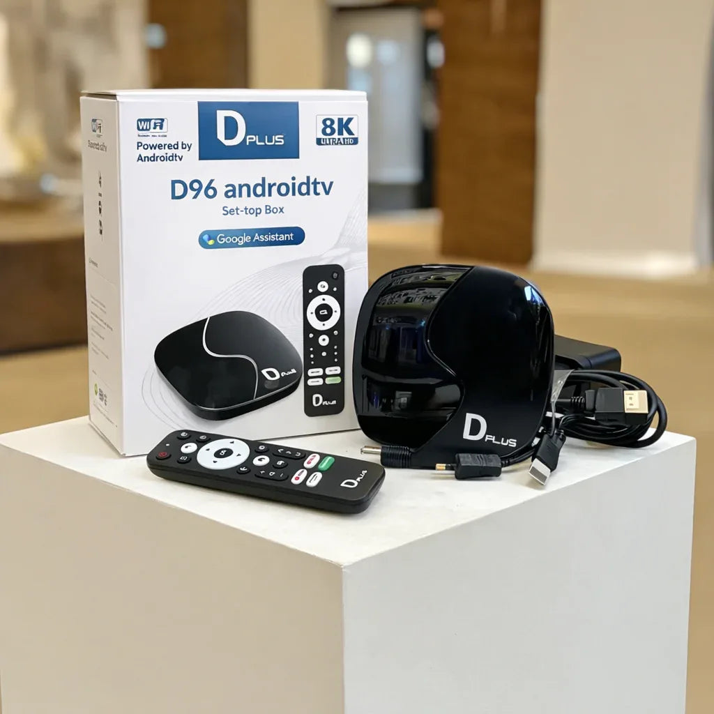 Boîtier Multimédia D96 DPLUS - Android TV 14 avec Abonnement IPTV 12 Mois - Ghirbclic