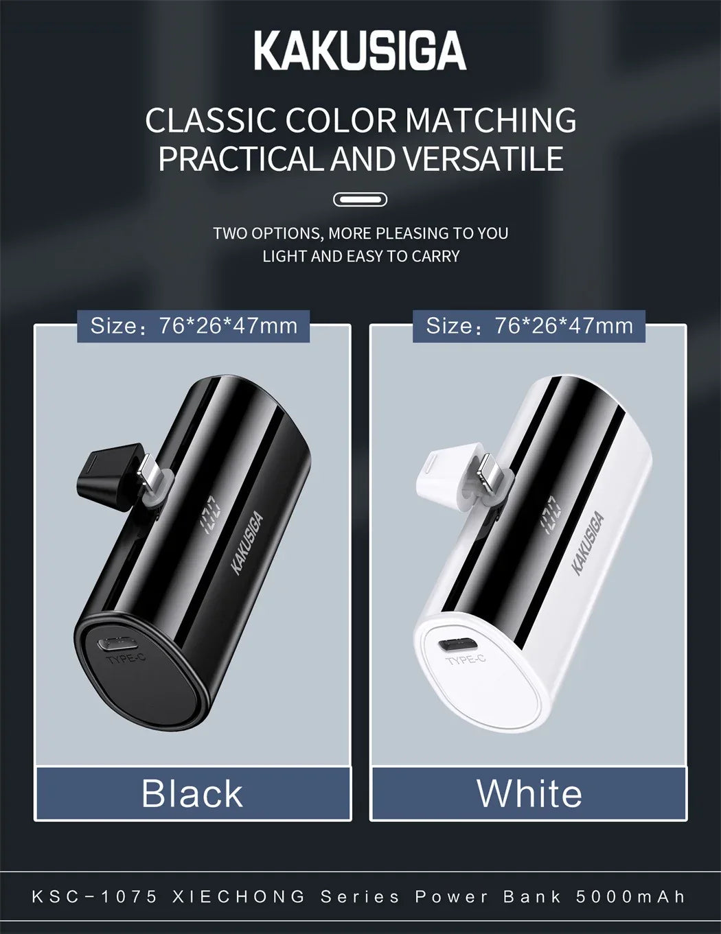 Kakusiga KSC-1075 Lightning Power Bank 5000mAh - Ghirbclic