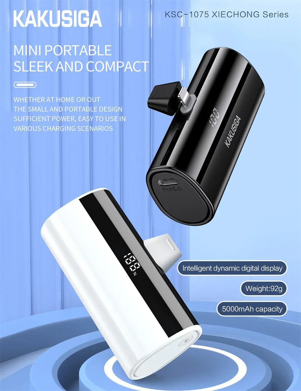 Kakusiga KSC-1075 Lightning Power Bank 5000mAh - Ghirbclic