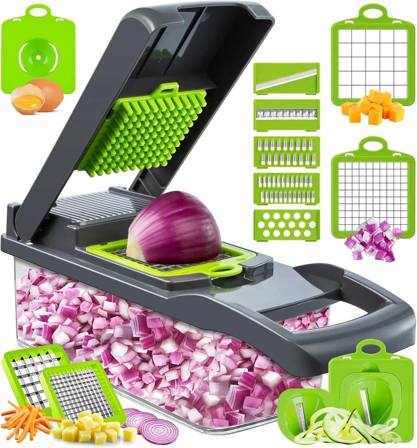 Hachoir à légumes et trancheuse 16 en 1 - Ghirbclic