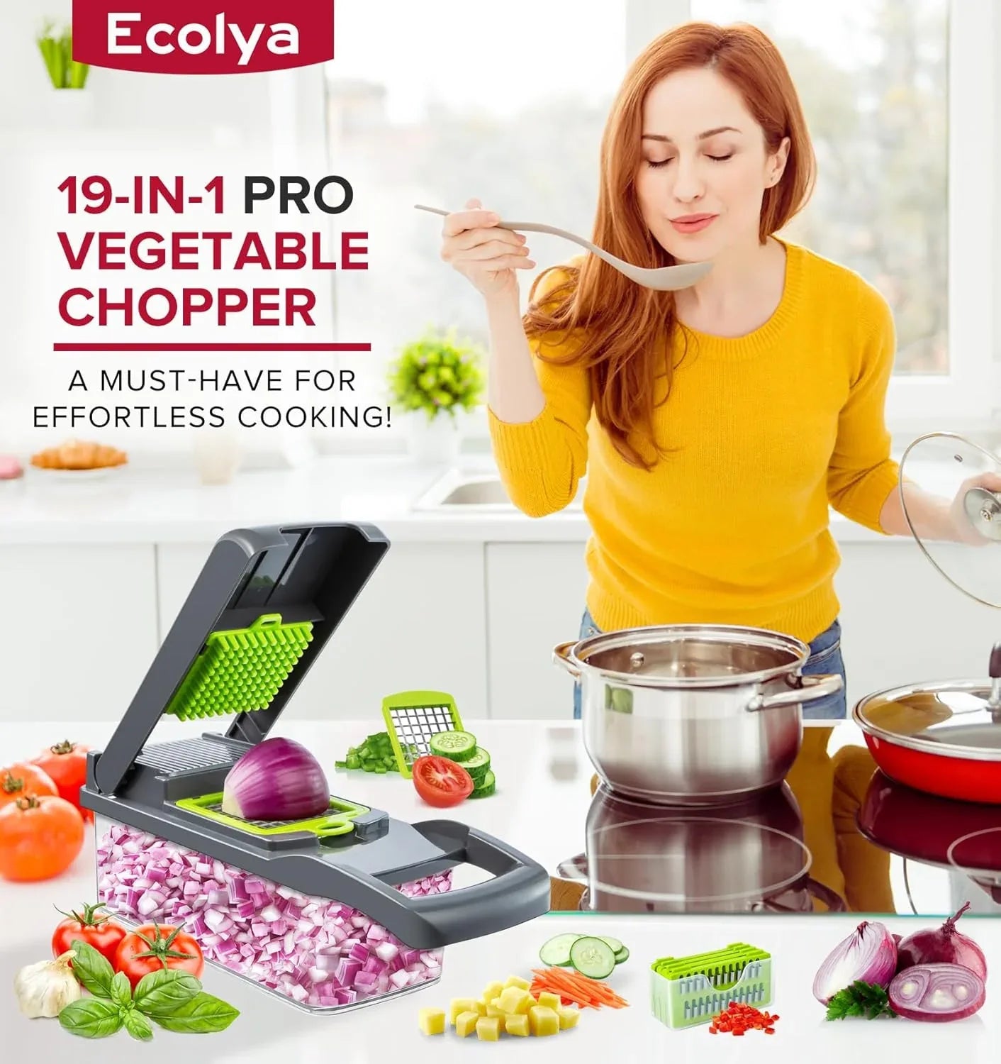 Hachoir à légumes et trancheuse 16 en 1 - Ghirbclic