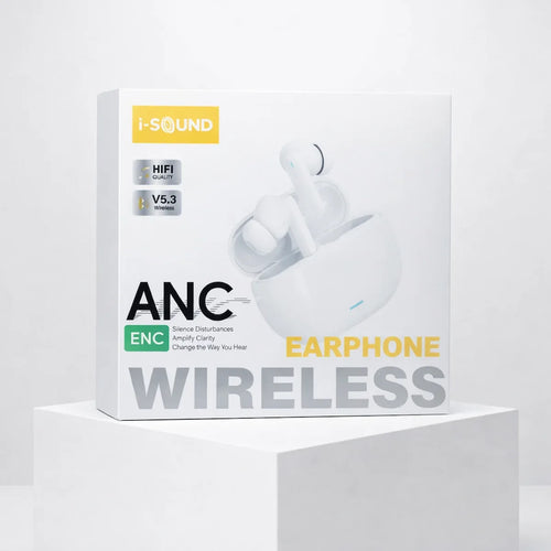 Écouteurs Bluetooth Sans Fil ANC i-SOUND Blanc - Ghirbclic