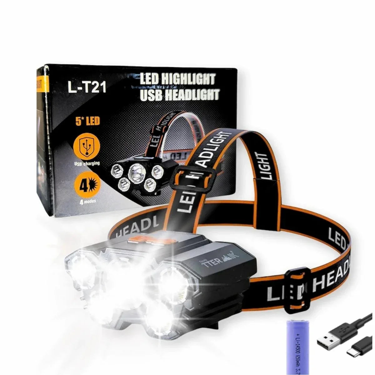 Lampe Frontale LED Rechargeable USB - Ghirbclic