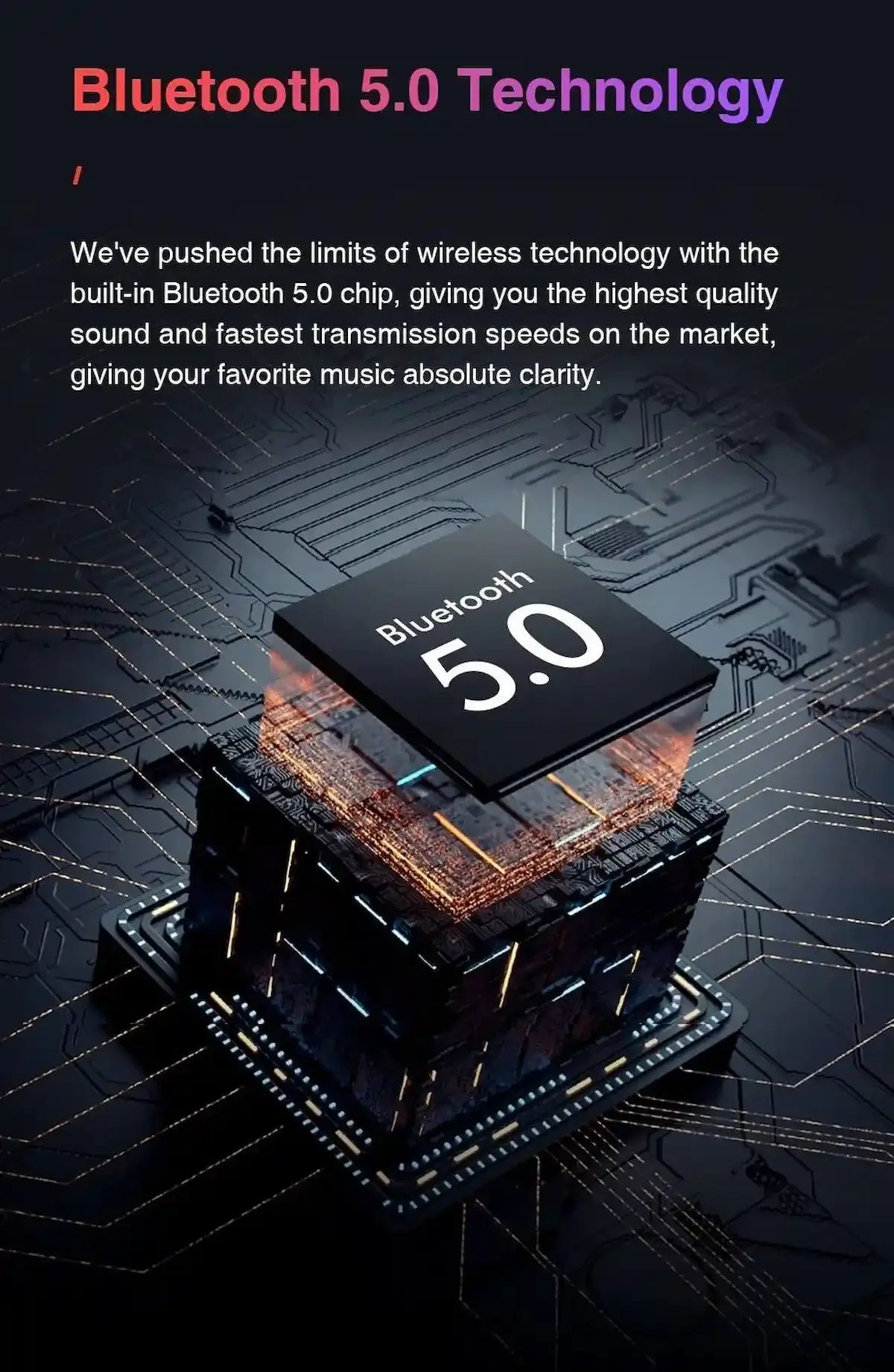 Écouteurs sans fil Bluetooth 5.0 - Ghirbclic