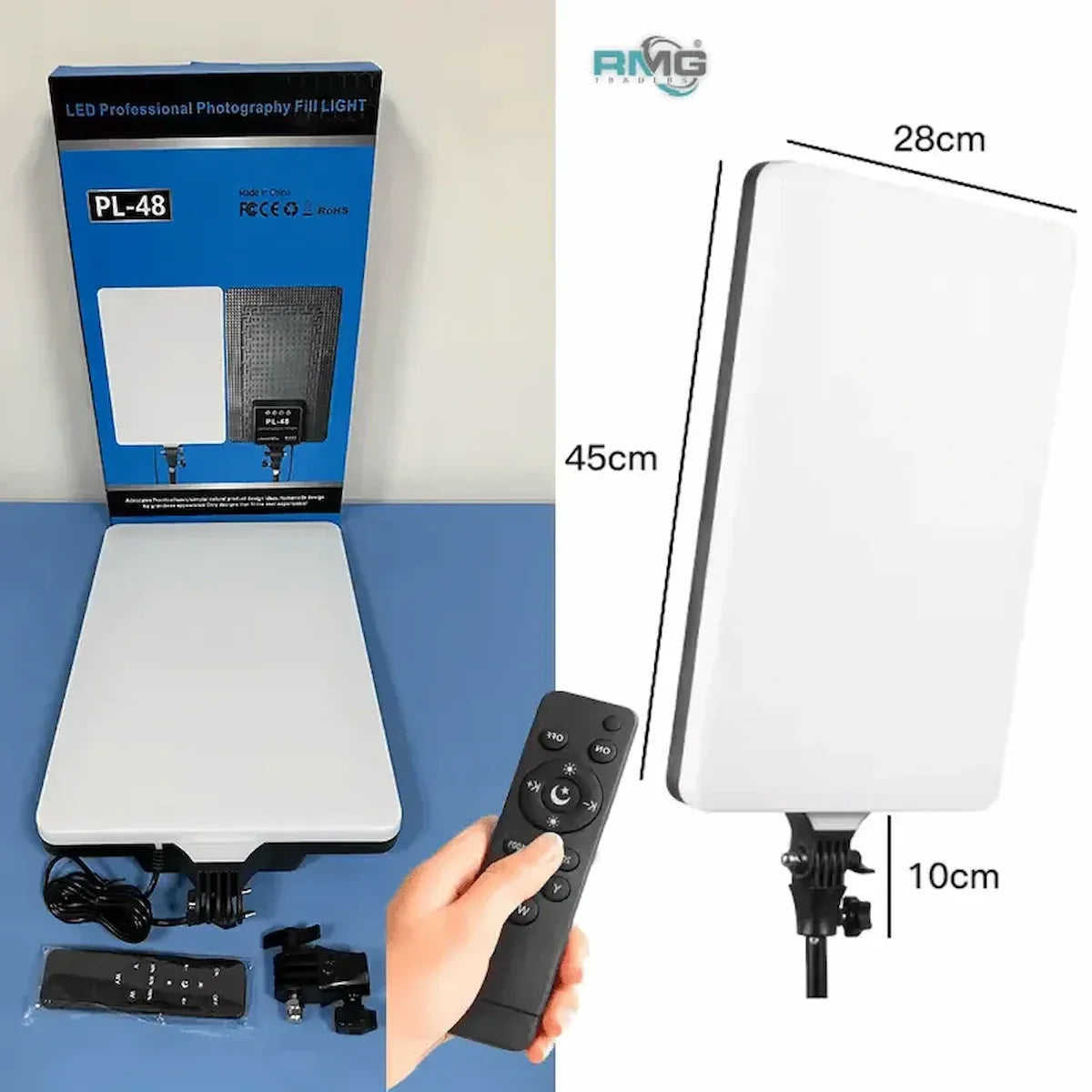 Panneau LED 19 Pouces avec Télécommande pour Studio Photo et Vidéo - Ghirbclic