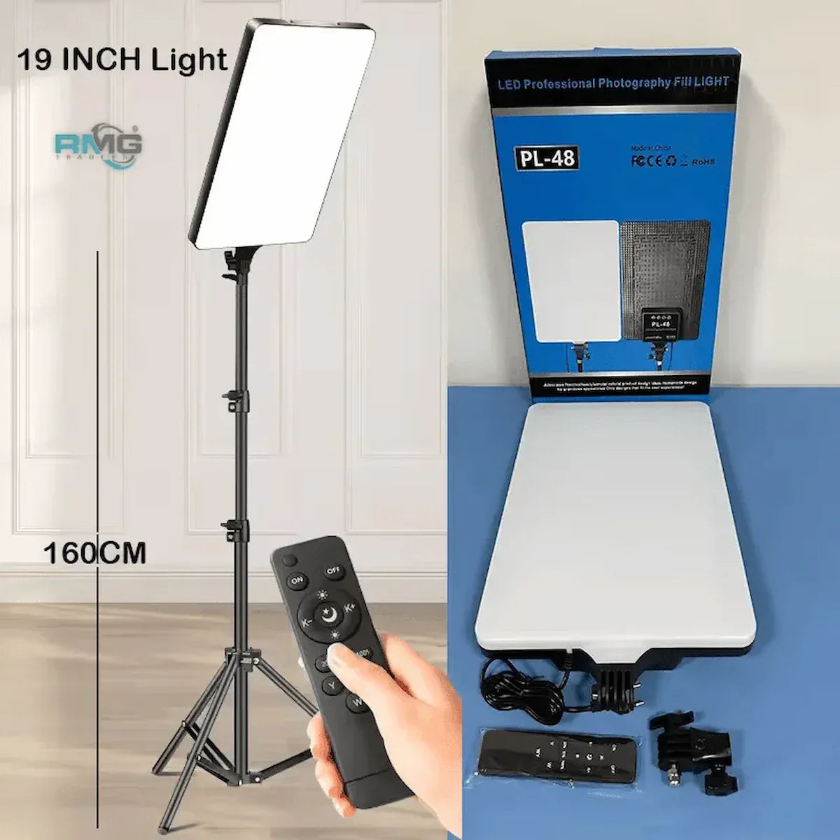 Panneau LED 19 Pouces avec Télécommande pour Studio Photo et Vidéo - Ghirbclic