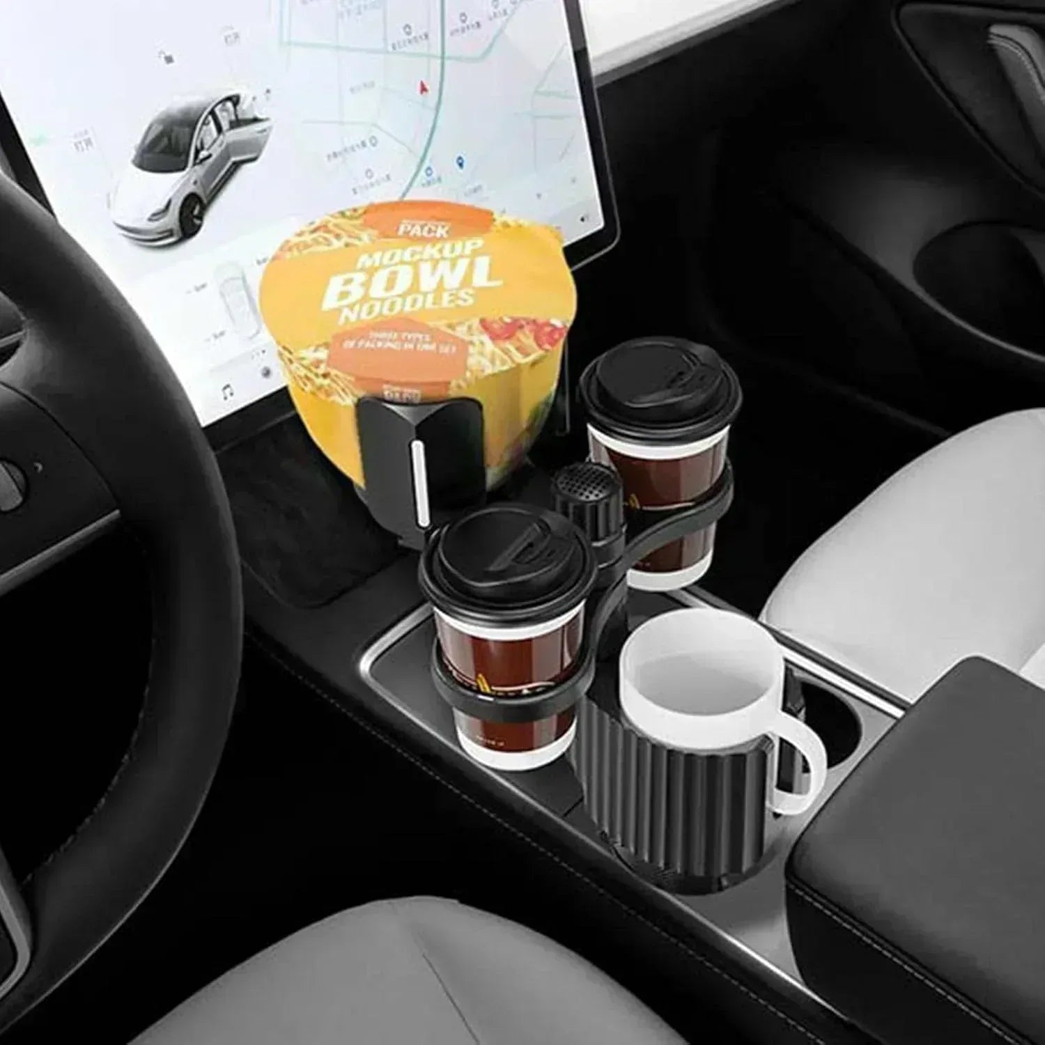 Porte-gobelet de voiture extensible et rotatif à 360° - Ghirbclic