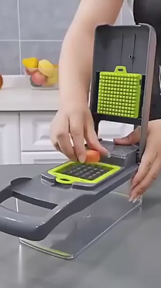 Hachoir à légumes et trancheuse 16 en 1